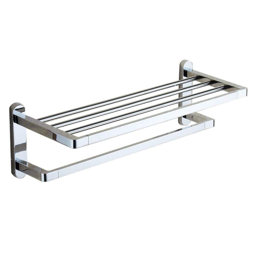 Nameeks General Hotel Double tiered Wall Mounted Train Rack in Chrome