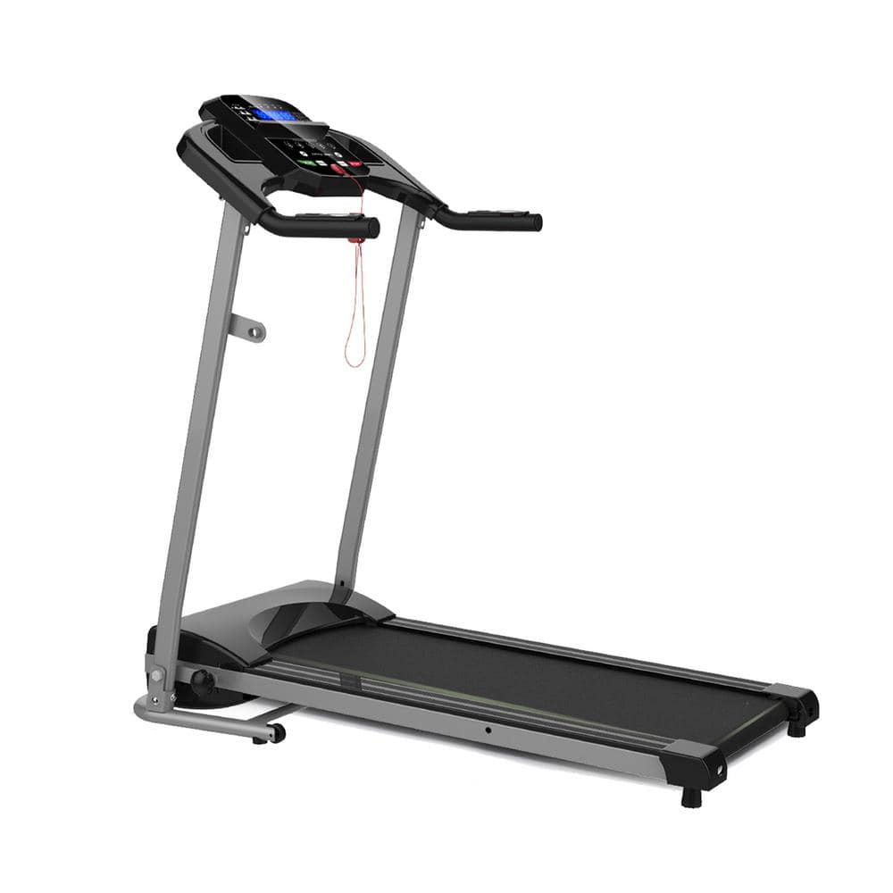 Amucolo 2.5 HP Steel Folding Electric Treadmill Running Machine with LCD Display and Phone/Cup Holder for Home Gym