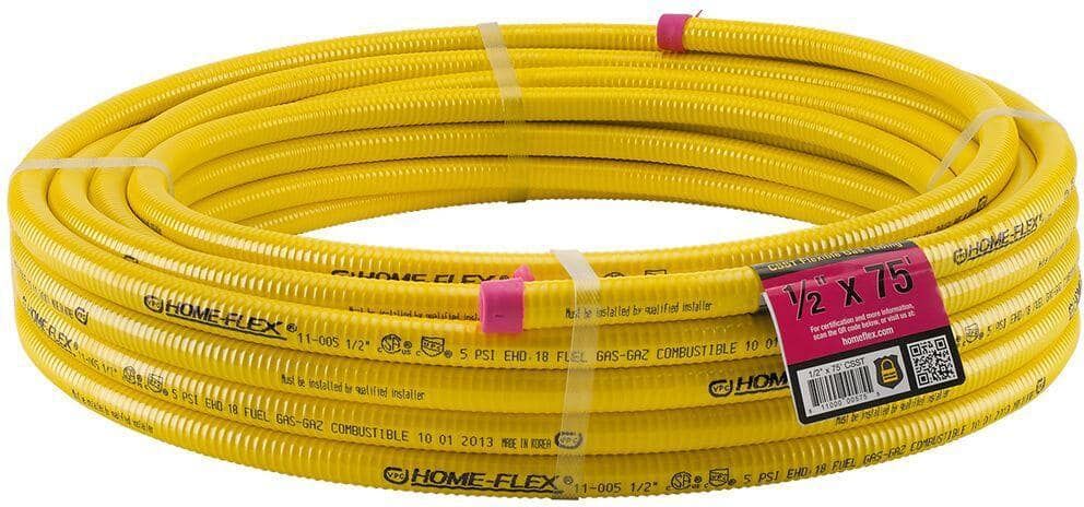 HOME-FLEX 1/2 in. x 75 ft. CSST Corrugated Stainless Steel Tubing