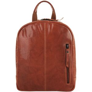 X-Zone Cityrucksack, echt Leder cognac  B/H/T: 29 cm x 25 cm x 10 cm