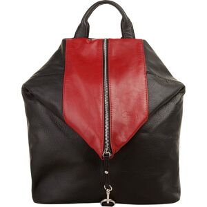 Cluty Cityrucksack, echt Leder, Made in Italy rot  B/H/T: 33 cm x 31 cm x 13 cm