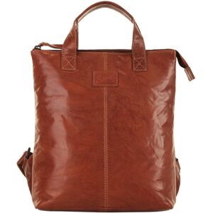 X-Zone Cityrucksack, echt Leder cognac  B/H/T: 30 cm x 27 cm x 10 cm