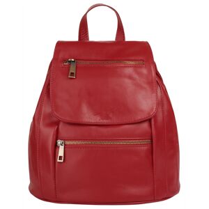 Samantha Look Cityrucksack, echt Leder, Made in Italy rot Größe B/H/T: 24 cm x 27 cm x 11 cm