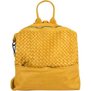 Samantha Look Cityrucksack, echt Leder, Made in Italy gelb Größe B/H/T: 31 cm x 31 cm x 9 cm