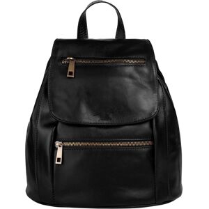 Samantha Look Cityrucksack, echt Leder, Made in Italy schwarz Größe B/H/T: 24 cm x 27 cm x 11 cm