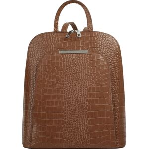 Cluty Cityrucksack, echt Leder, Made in Italy cognac Größe B/H/T: 28 cm x 29 cm x 12 cm