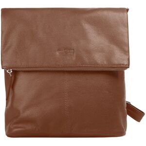 WouWou Cityrucksack, echt Leder cognac Größe B/H/T: 29 cm x 29 cm x 9 cm