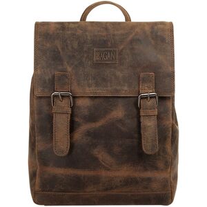 Bagan Cityrucksack, echt Leder braun Größe B/H/T: 27 cm x 23 cm x 11 cm