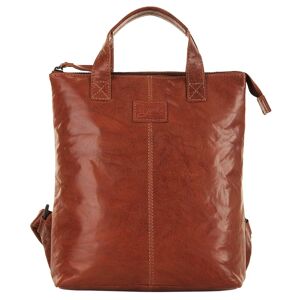 X-Zone Cityrucksack, echt Leder cognac Größe B/H/T: 30 cm x 27 cm x 10 cm