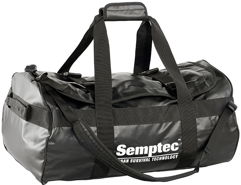 Semptec Urban Survival Technology 2in1-Rucksack-Reisetasche aus reißfester Lkw-Plane, 65 l