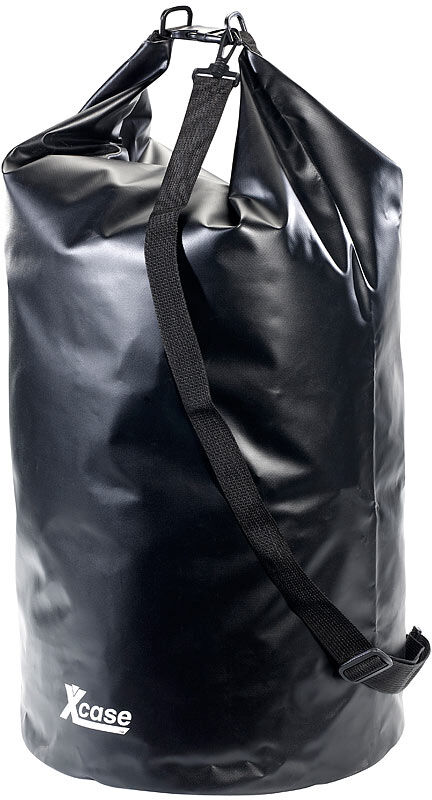 Xcase Wasserdichter Packsack 70 Liter, schwarz