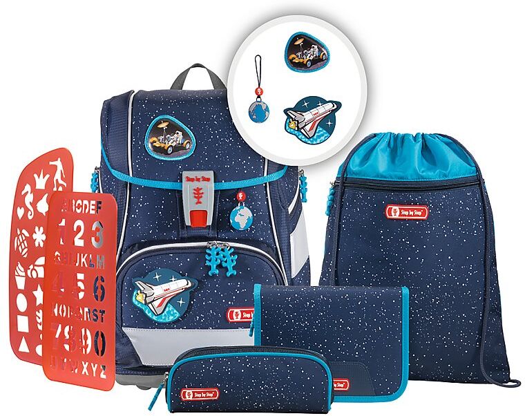 STEP BY STEP 2IN1 PLUS Schultaschen-Set 6-tlg. "Sky Rocket"