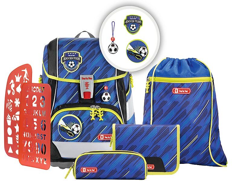 STEP BY STEP 2IN1 PLUS Schultaschen-Set 6-tlg. "Soccer Team"