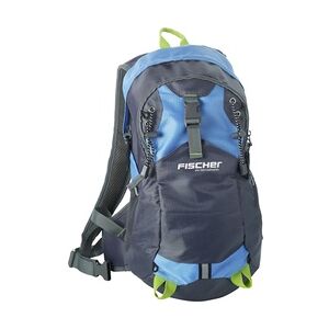 Fischer Fahrrad-Rucksack grau/blau mit Helmnetz