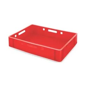 PROREGAL Eurobehälter Fleischerkasten E1   HxBxT 12,5x40x60cm   25 Liter   Rot   Fleischerkiste, Fleischkiste, Metzgerkiste, Fleischbehälter