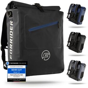 Forrider 3in1 Fahrradtasche Für Gepäckträger Mit Rucksack Wasserdicht 27l I - Wie Neu Schwarz 27L