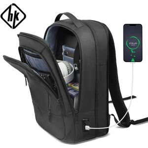 Hcankcan Rucksack Herren Erweiterbarer Laptop-Rucksack 15,6 Zoll Wasserdichter Rucksack Reiserucksack Damen Mann Büro College