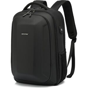 Cool Bell Herren-Rucksack, Hartschale, Mit Usb-Ladeanschluss, Wasserdicht, 180° Offen, Für Geschäftsreisen, Laptop-Rucksack, 15,6 Zoll, Schwarz Ap-21