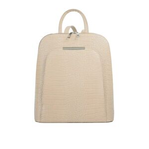 Cluty Rucksack Damen Leder gemustert, beige