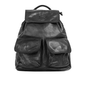 Cluty Rucksack Damen Leder, schwarz