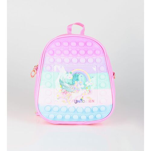 Solada Rucksack für kleine Mädchen mit Pop-It Rucksäcke Mädchen Fuchsie Größe Unica