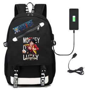 Tbutik One Piece rygsæk børne rygsække rygsæk med USB stik 1 stk