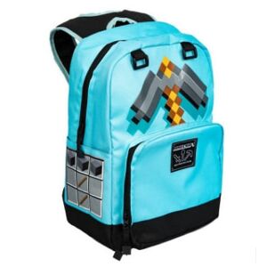 kayashopping Minecraft-rygsæk – grå kladdeblå