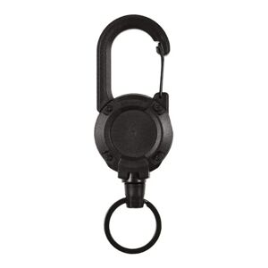 shopnbutik Flexible Climbing Backpack Buckle Retractable Pull Badges Reel Sports Keychain(Black)