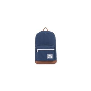 Herschel 10011-00007 Pop Quiz Backpack Rucksack, 1 Liter,Blau(Navy/Tan Synthetic Leather Backpack)