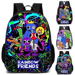 Rainbow Friends rygsæk med stor kapacitet rygsæk skoletasker til børn dreng pige C A