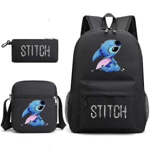 Lilo & Stitch Rygsæk Sæt skoletaske. . - Perfekt Black