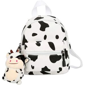 Ryggsäck Mini Cow Print Canvas Vit Cows Baby Bag Dam Canvas