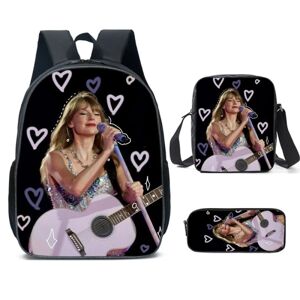 3-delt sæt Taylor Swift Taylor Swift fan skoletaske stor kapacitet taske studerende rygsæk style 4