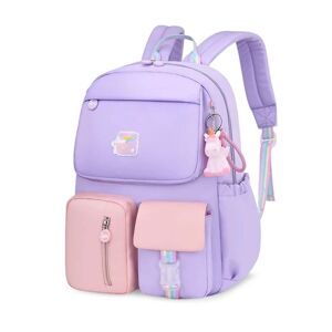 Piger rygsæk Primær skoletaske, vandtæt Letvægts Stor kapacitet Børnerygsæk Børnerygsæk Elementær= Purple