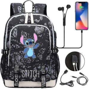 Stitch-rejsetaske, skoletaske med usb-opladning, Oxford-rygsæk til Lilo og Stitch-fans, teenagere-laptoptaske, ideel fødselsdagsgavetaske 8