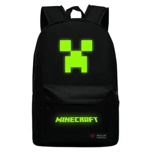 Minecraft børne skoletaske Stor kapacitet rygsæk y Black