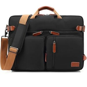 17,3 tommer konvertibel rygsæk Laptoptaske Briefcase Sort