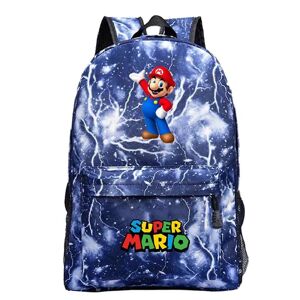 FMYSJ Børne tegneserie Super Mario Bros trykt rygsæk Letvægts bærbare rygsække Travel Casual taske, til drenge piger tilbage til skolen gave (FMY) B
