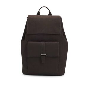 Boss Drawstring backpack in nubuck with branded trims