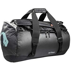 Tatonka Barrel M Reisetasche 65 Liter wasserfeste Tasche aus LKW-Plane mit Rucksackfunktion und großer Reißverschluss-Öffnung Rucksacktasche unisex schwarz