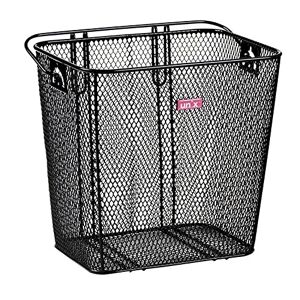 KlickFix Shopper Rear Bike Basket – Black, 32 x 30 x 20 cm