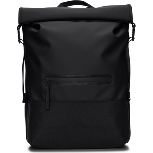 Rains Trail Rolltop Backpack Black OneSize, Black