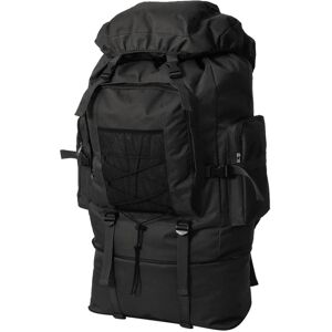 vidaXL Mochila estilo ejército XXL negro 100 l