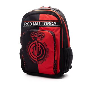 RCDM - Mochila RCD Mallorca Escolar, Unisex, Rojo-Negro