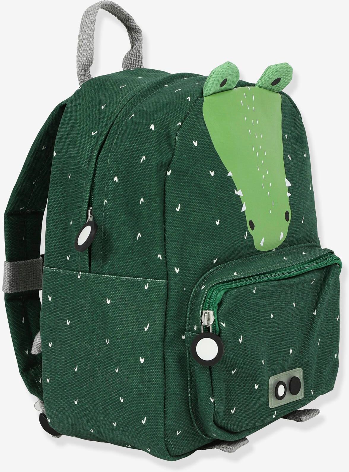 Mochila Backpack animal TRIXIE verde oscuro liso con motivos