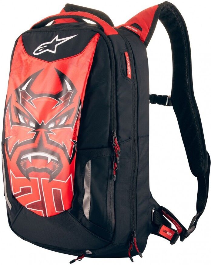 Mochila Alpinestars FQ20 City Hunter Negro Rojo  6106723-1342