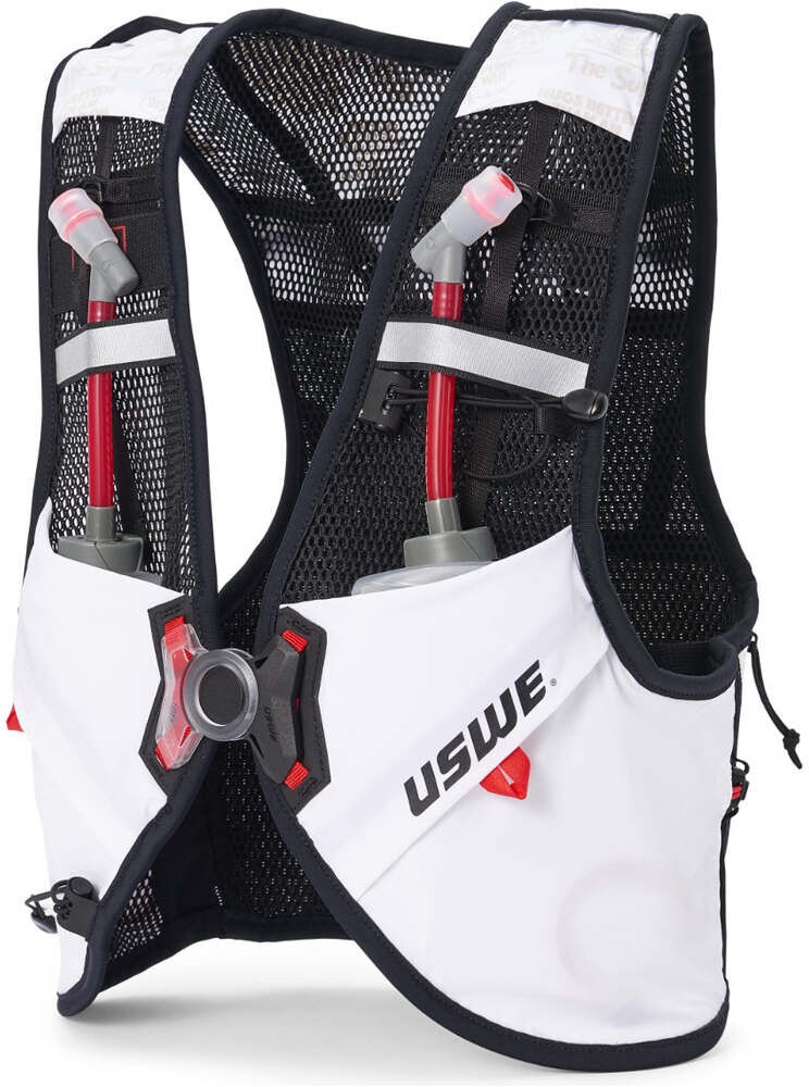 Uswe pace 8l trail running vest mochila hidratación Blanco (M)