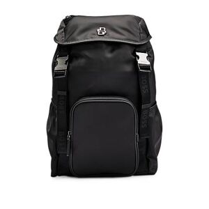 Boss Matte-twill backpack with double monogram and full lining