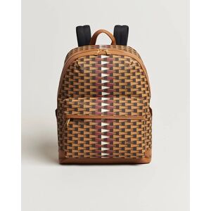 Bally Pennant Monogram Leather Backpack Brown - Ruskea - Size: EU41 EU42 EU43 EU44 - Gender: men