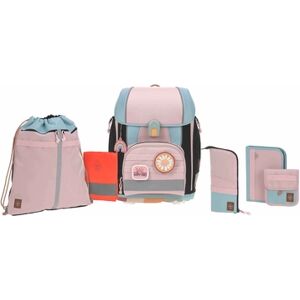 Cartable d'école enfant Boxy Unique rose/blue/black 7 pièces